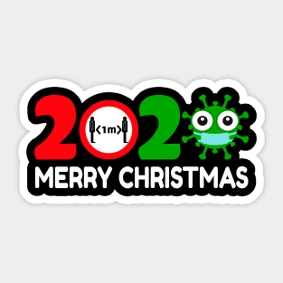 Quarantine Merry Christmas 2020 Design Pajamas Family Gifts Sticker